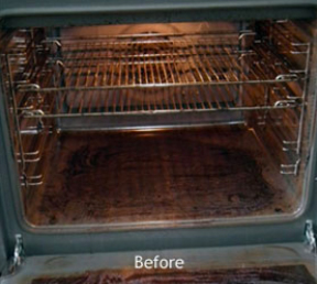 Oven before professional cleaning